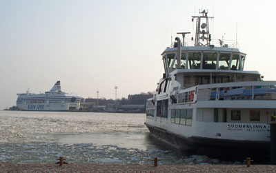 Suomenlinna ferry in Helsinki.